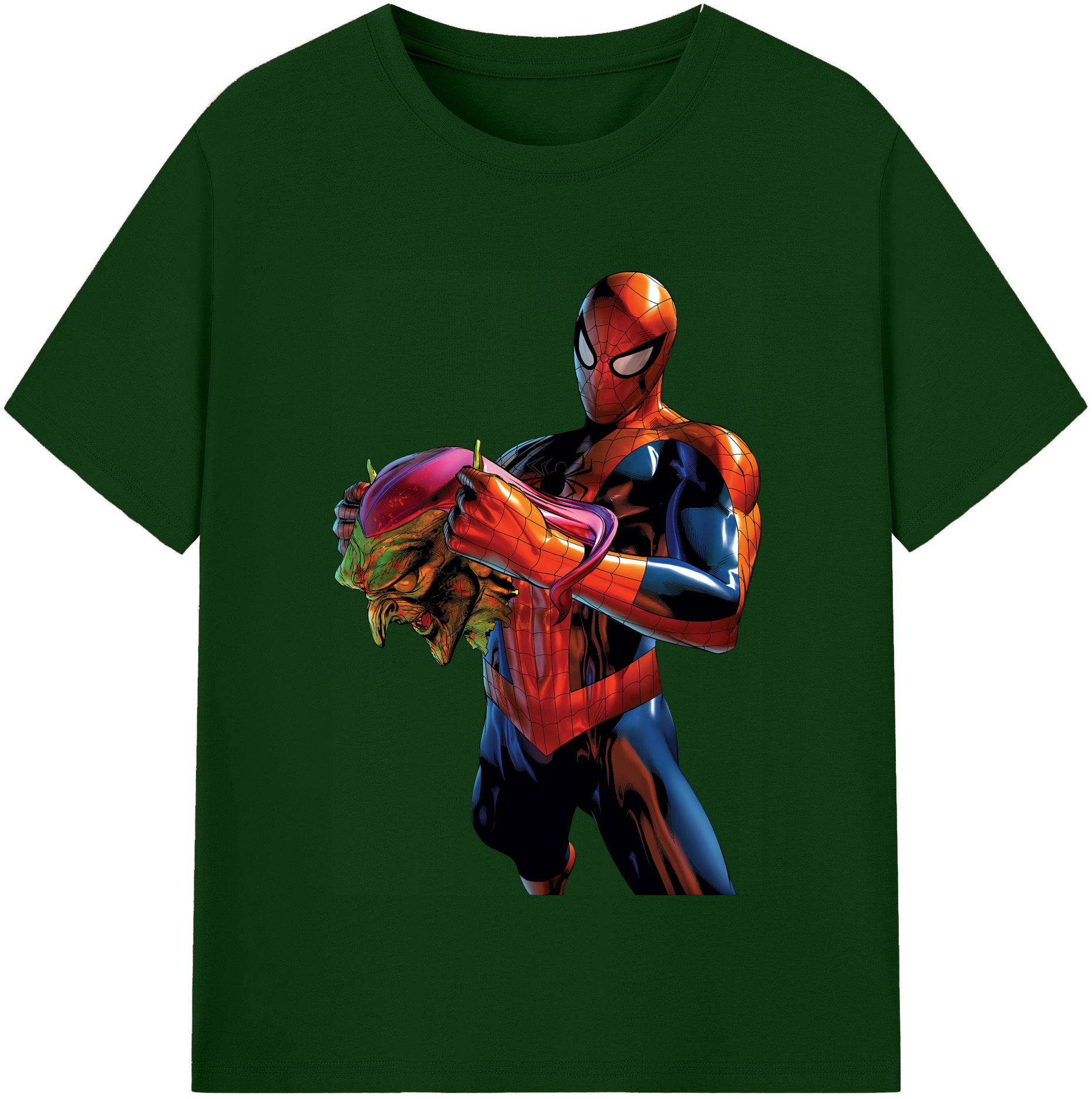 （画像用） Spider Man スパイダーマン 綿100％半袖Tシャツ（フロントプリント）